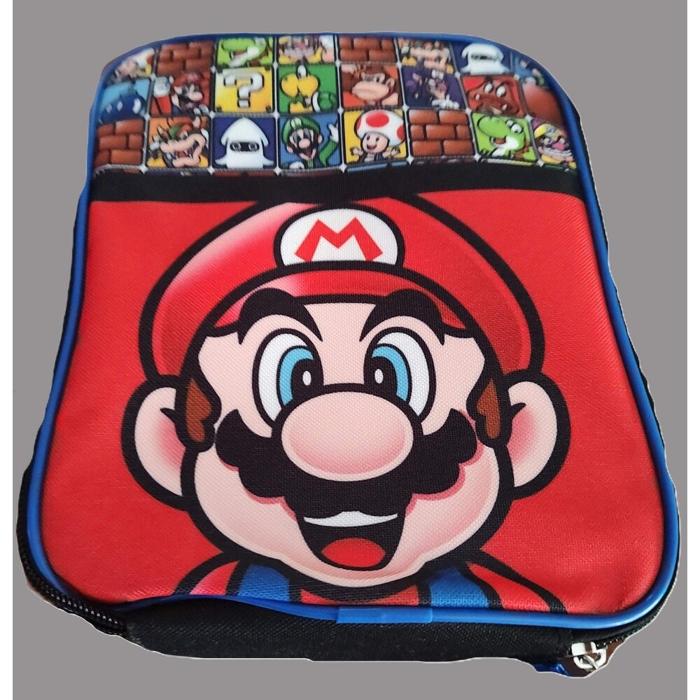 Super Mario Red Lunch Bag with Zipper